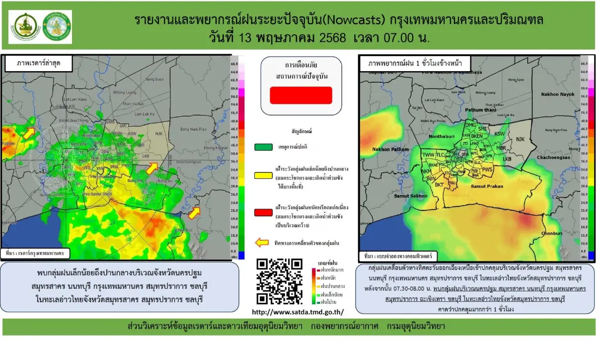 งานเข้าวันนี้ ฝนตกหนัก ปิดถนนกำแพงเพชร 2 แยก อตก. 3 วันเต็ม รถติด