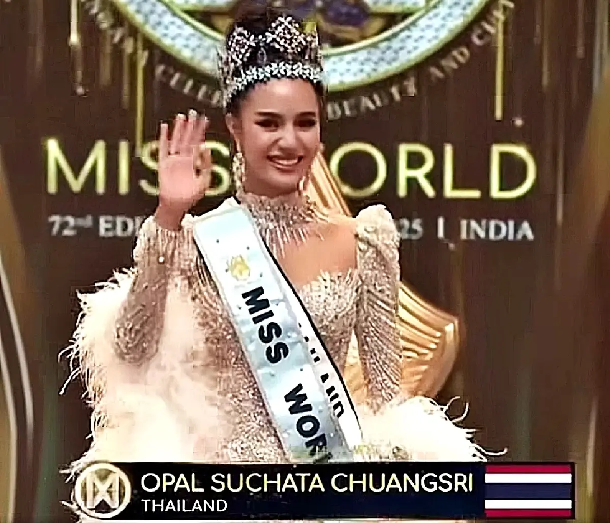 โอปอล สุชาตา สร้างประวัติศาสตร์ คว้ามง Miss World 2025 คนแรกของไทย
