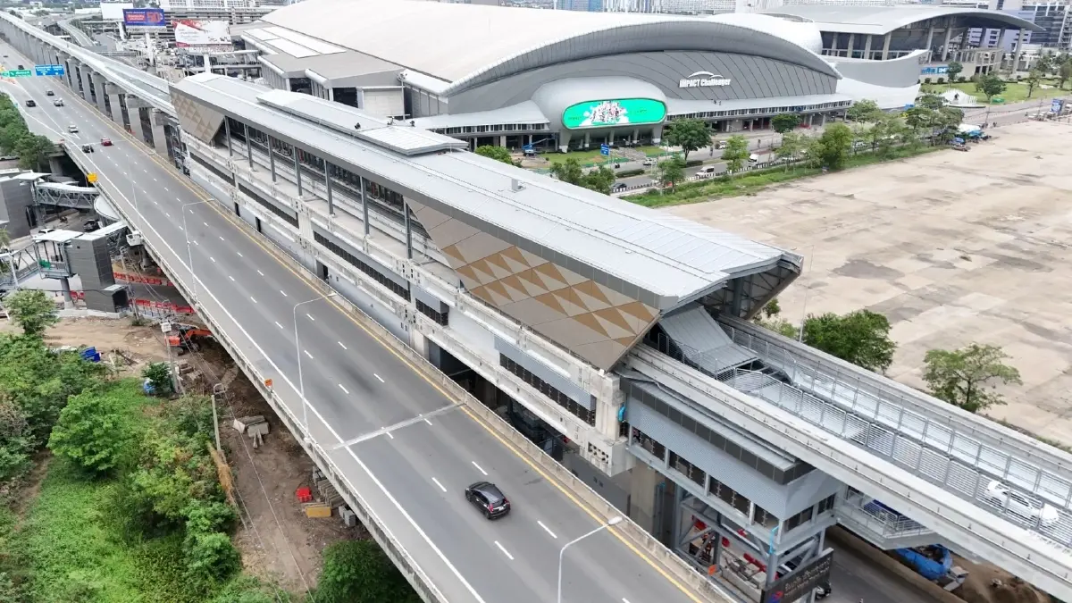 ส่อง 'รถไฟฟ้าสีชมพู' เข้าเมืองทอง เดือนหน้าเตรียมทดลองนั่งฟรี