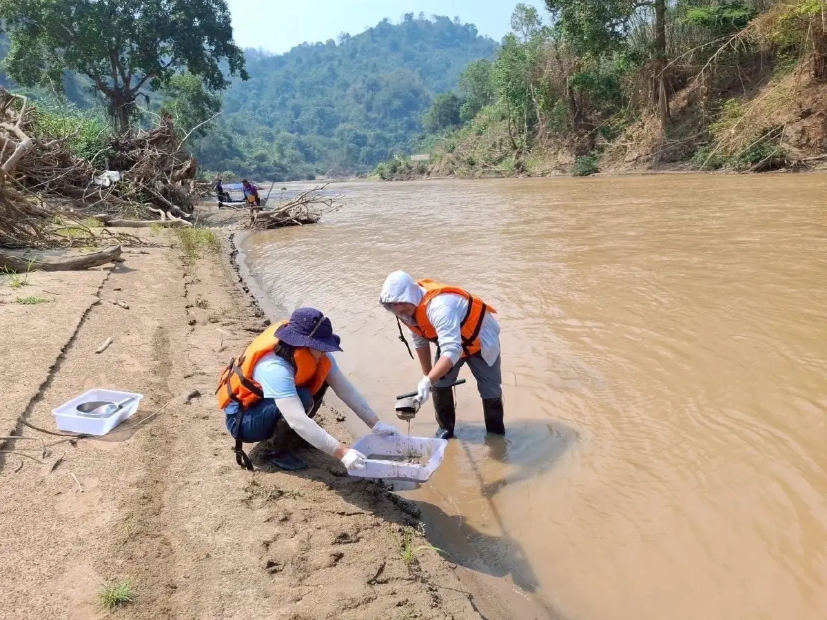 เกาะติดแม่น้ำกก ทส. เพิ่มถี่ตรวจวัด-เฝ้าระวังเข้ม หวังคลายปัญหา
