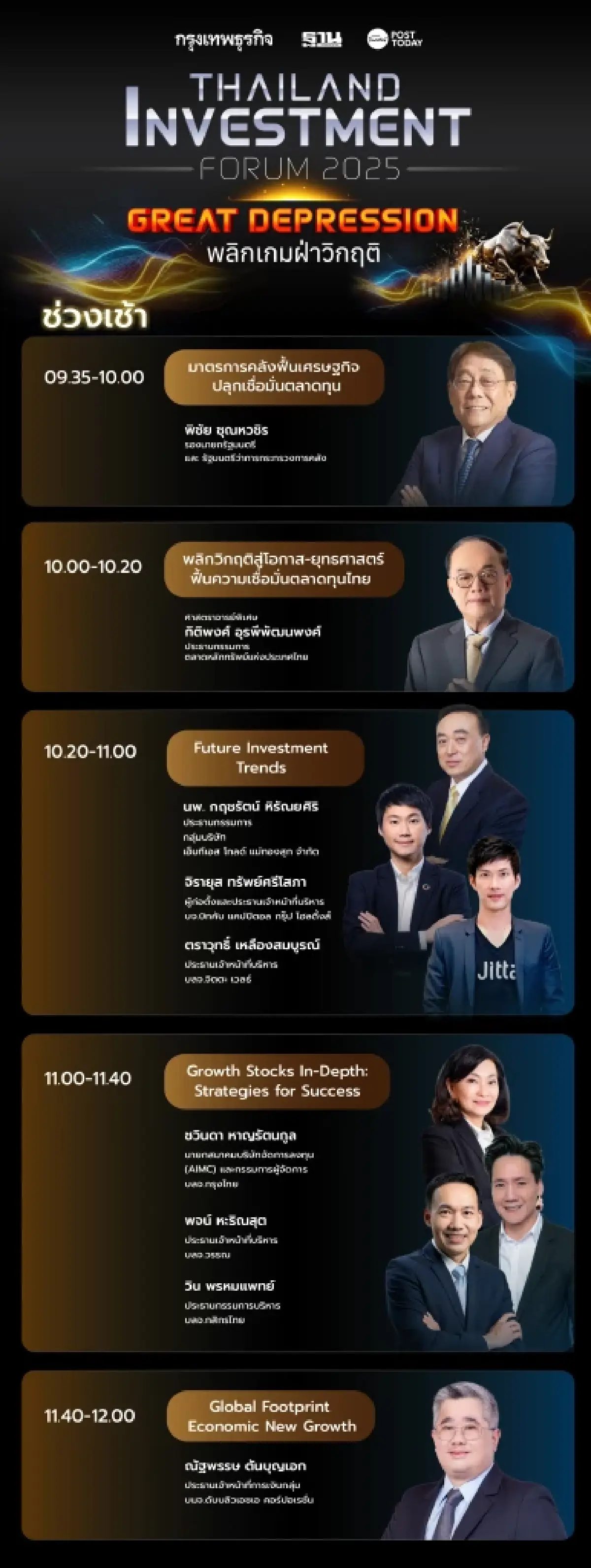 Thailand Investment Forum 2025: พลิกเกมฝ่าวิกฤติ Great Depression