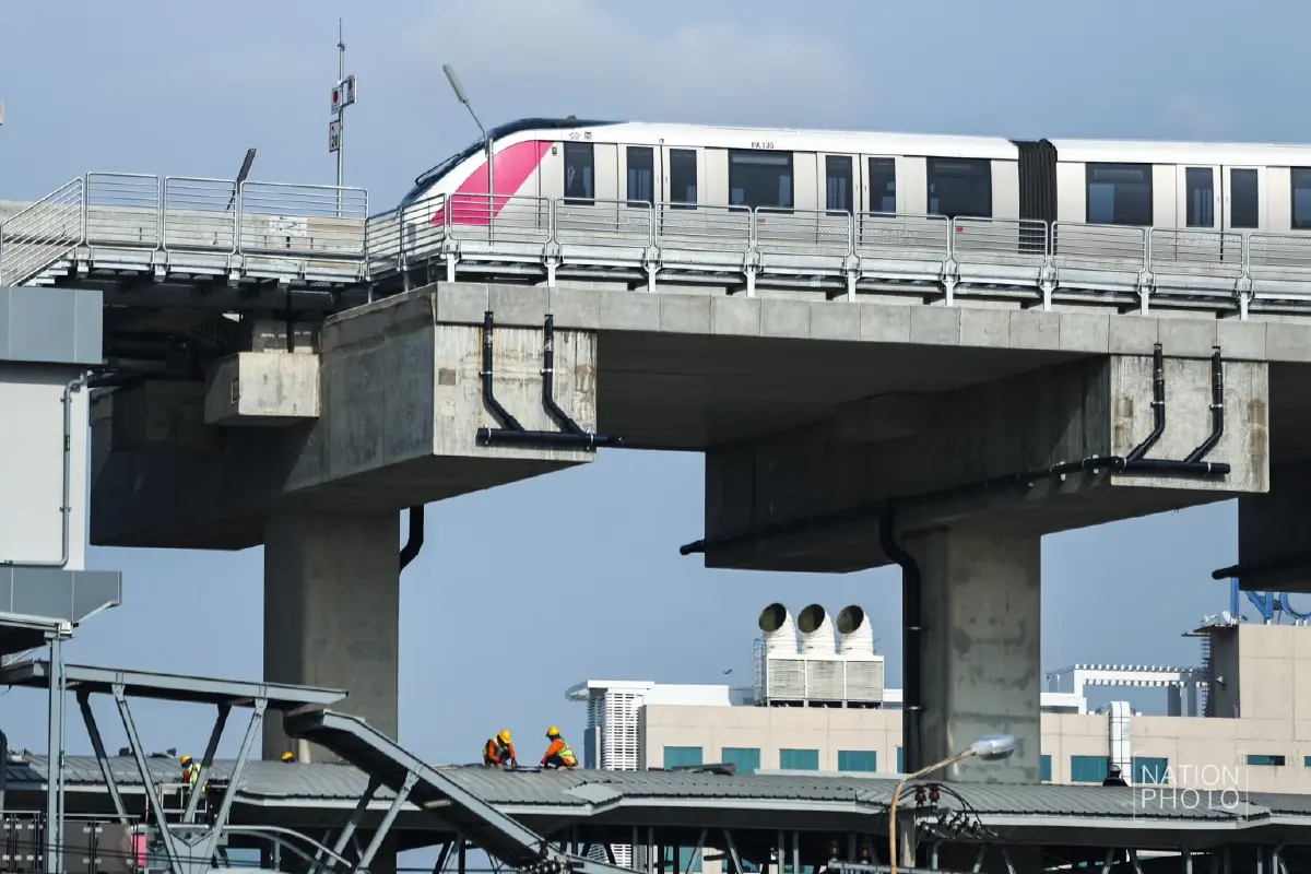 นั่งฟรี รถไฟฟ้าสายสีชมพู เชื่อม 'ศรีรัช - เมืองทอง'  เริ่ม 20 พ.ค. 68