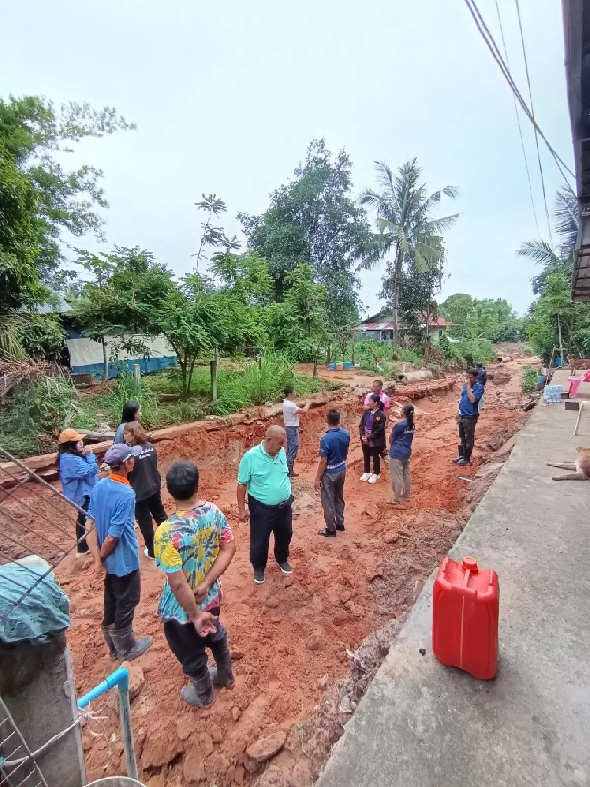 อิทธิพลพายุหวู่ติบ ถล่มยโสธร ฝนตกหนัก ถนนทรุดตัว กำแพงพัง น้ำท่วม