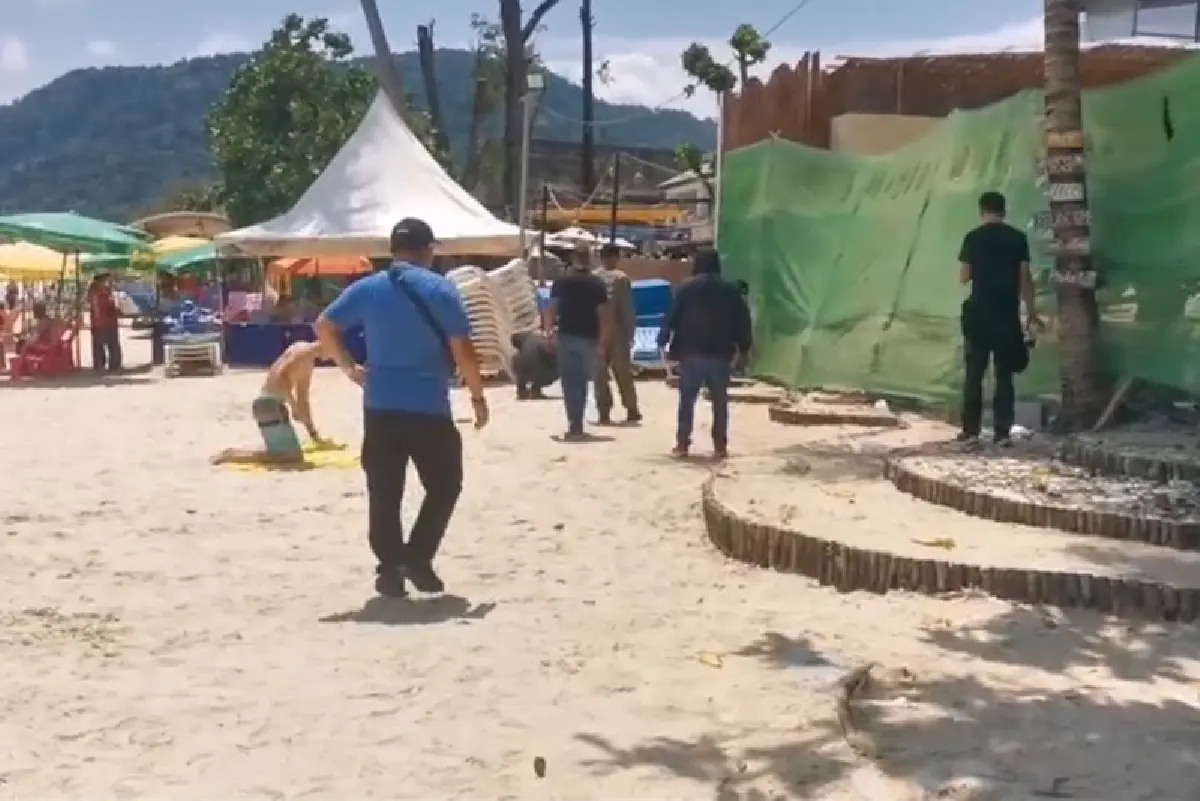 EOD ปิดล้อมแหลมพรหมเทพ ตรวจวัตถุต้องสงสัย หลังจับผู้ต้องหาคาด่าน