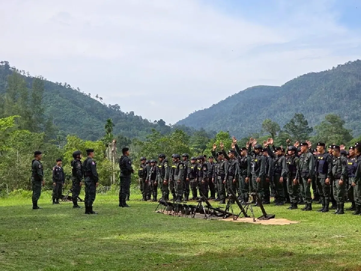 ผกก.ตชด.11 ลงพื้นที่ตรวจเยี่ยมจุดตรวจชายแดนไทย-กัมพูชา