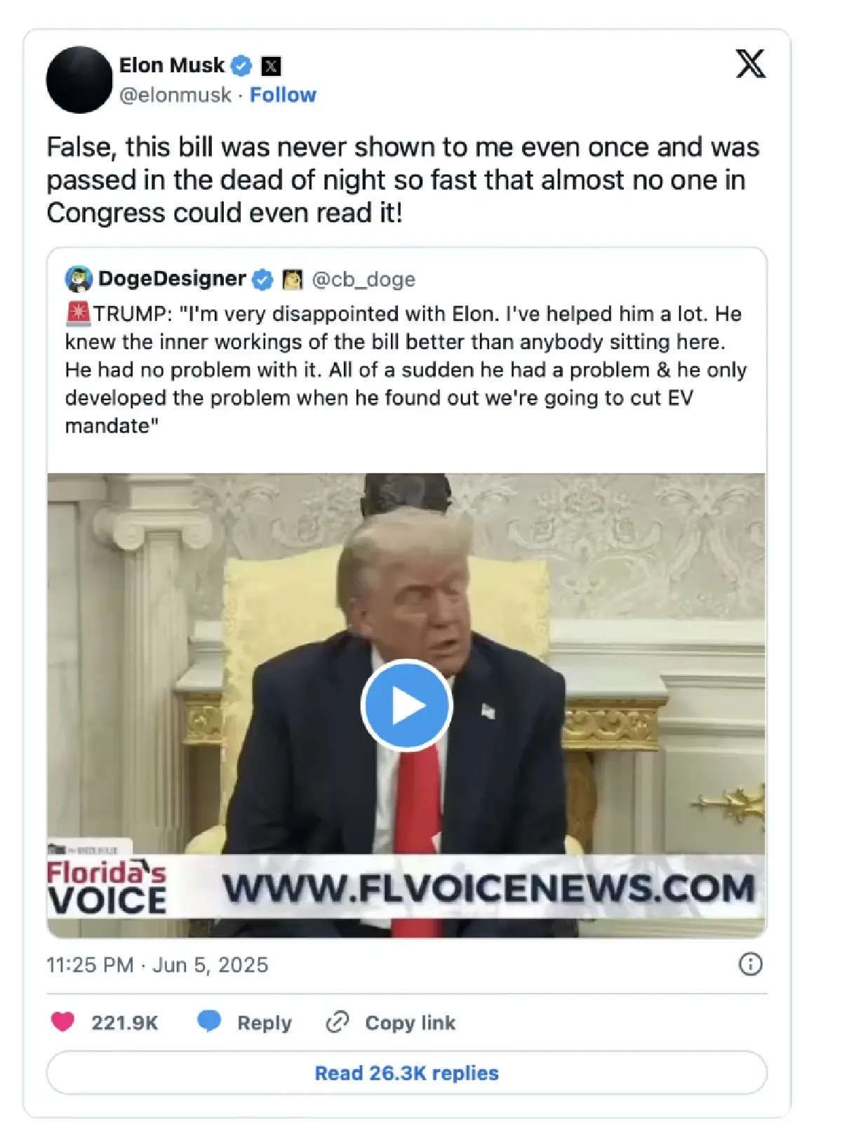 Tesla ดิ่ง 14% หลัง \'มัสก์\' ปะทะ \'ทรัมป์\' ทำมูลค่าบริษัทหาย 1.5 แสนล้านดอลล์