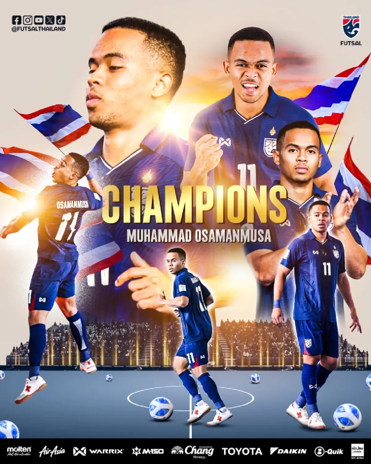 มูฮัมหมัด อุสมานมูซา ฟุตซอลไทยคนแรก นำทีมคว้าแชมป์ฟุตซอลลีกสเปน