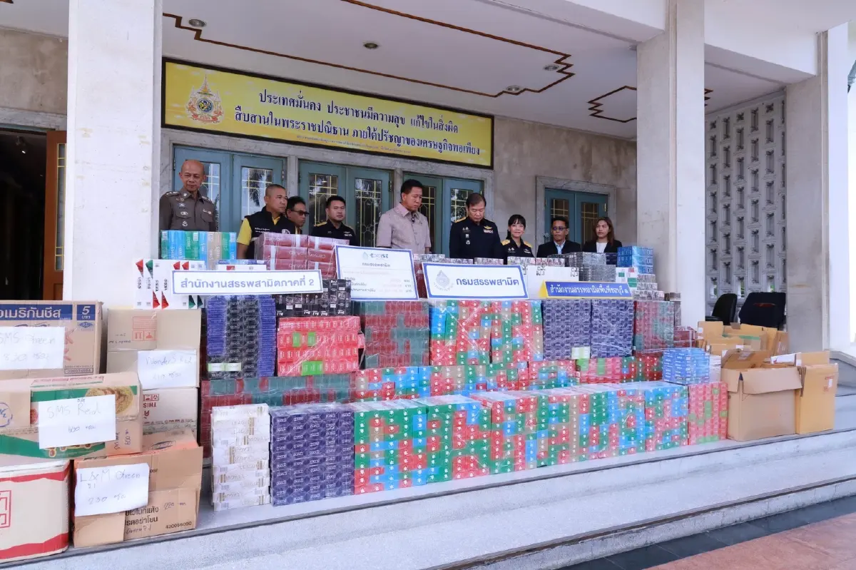 บุกยึดบุหรี่ผิดกฎหมาย รายใหญ่ในพื้นที่ชลบุรี ของกลาง 26,360 ซอง