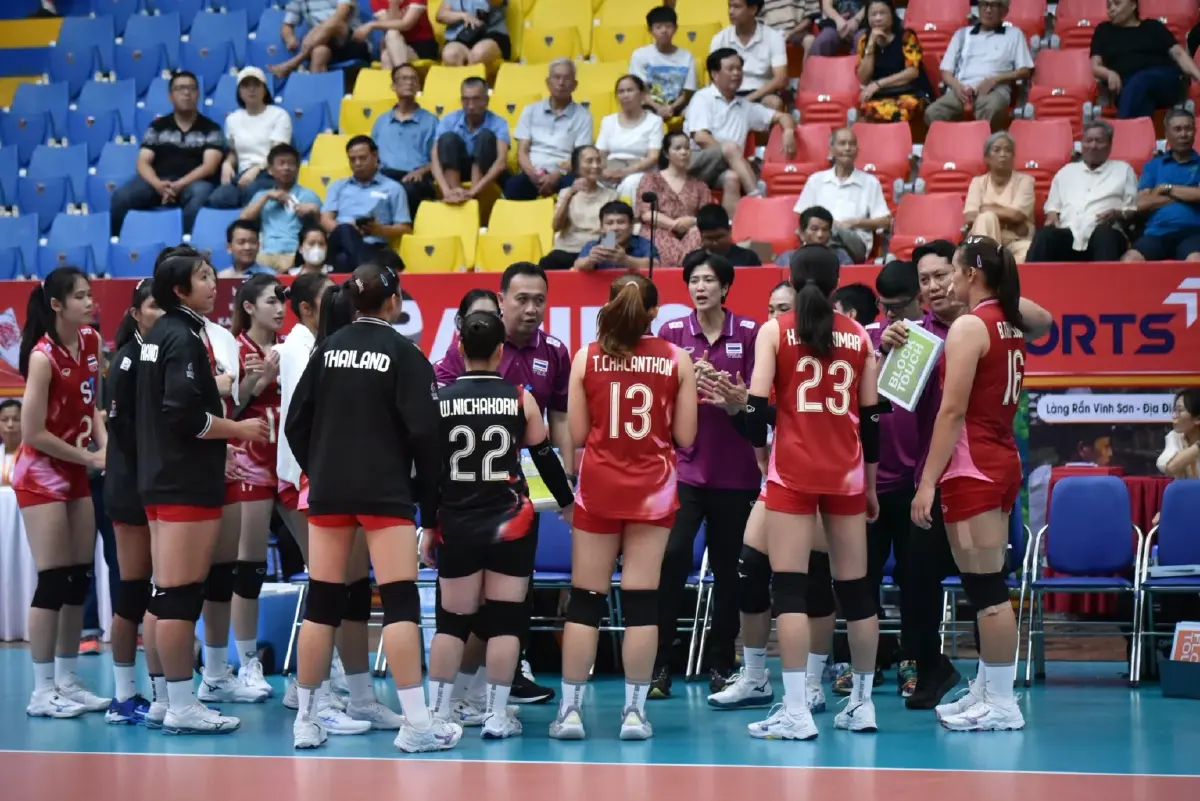 ถ่ายทอดสดวอลเลย์บอลหญิง 'ทีมชาติไทย พบ ไต้หวัน' VTV Cup 2025 แบ่งกลุ่ม