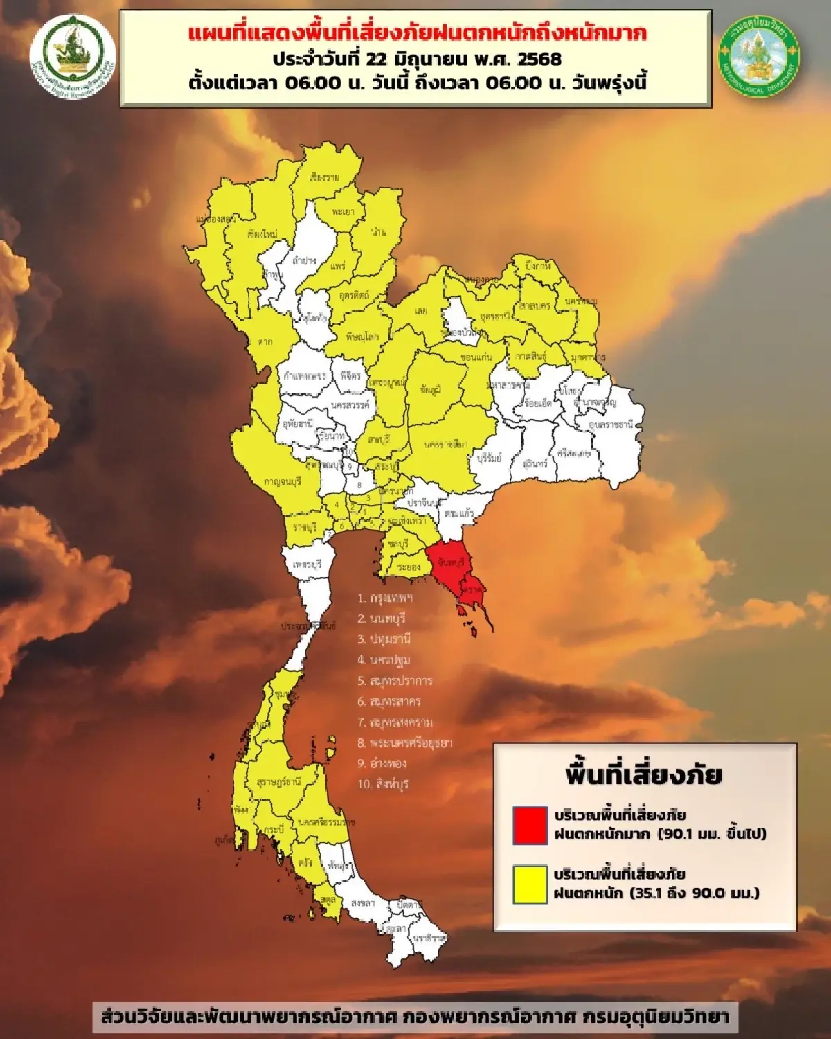 ฝนกลับมาแล้ว กรมอุตุ เตือน \'เหนือ อีสาน\' ฝนถล่ม 70% กทม. หนักบางจุด