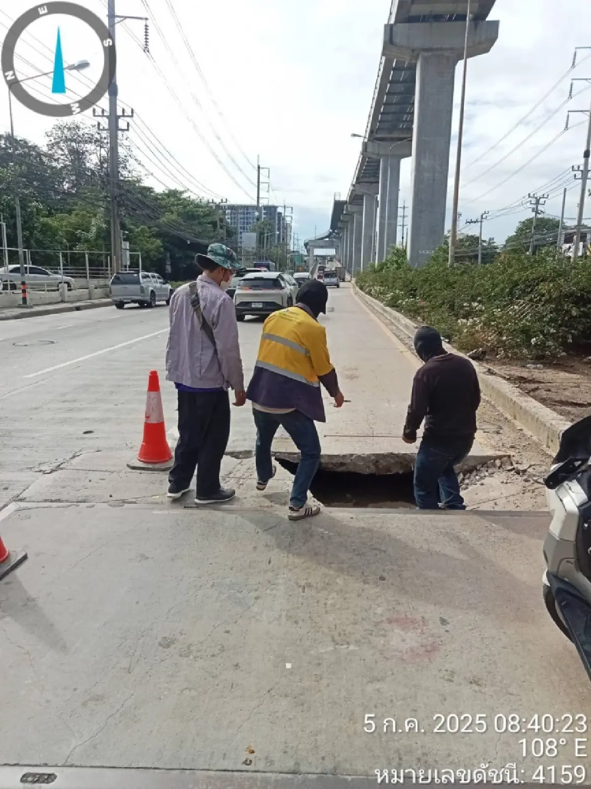 เลี่ยงด่วน รถติดมาก ถนนทรุด หลุมลึก ถนนแจ้งวัฒนะ ไปวงเวียนบางเขน
