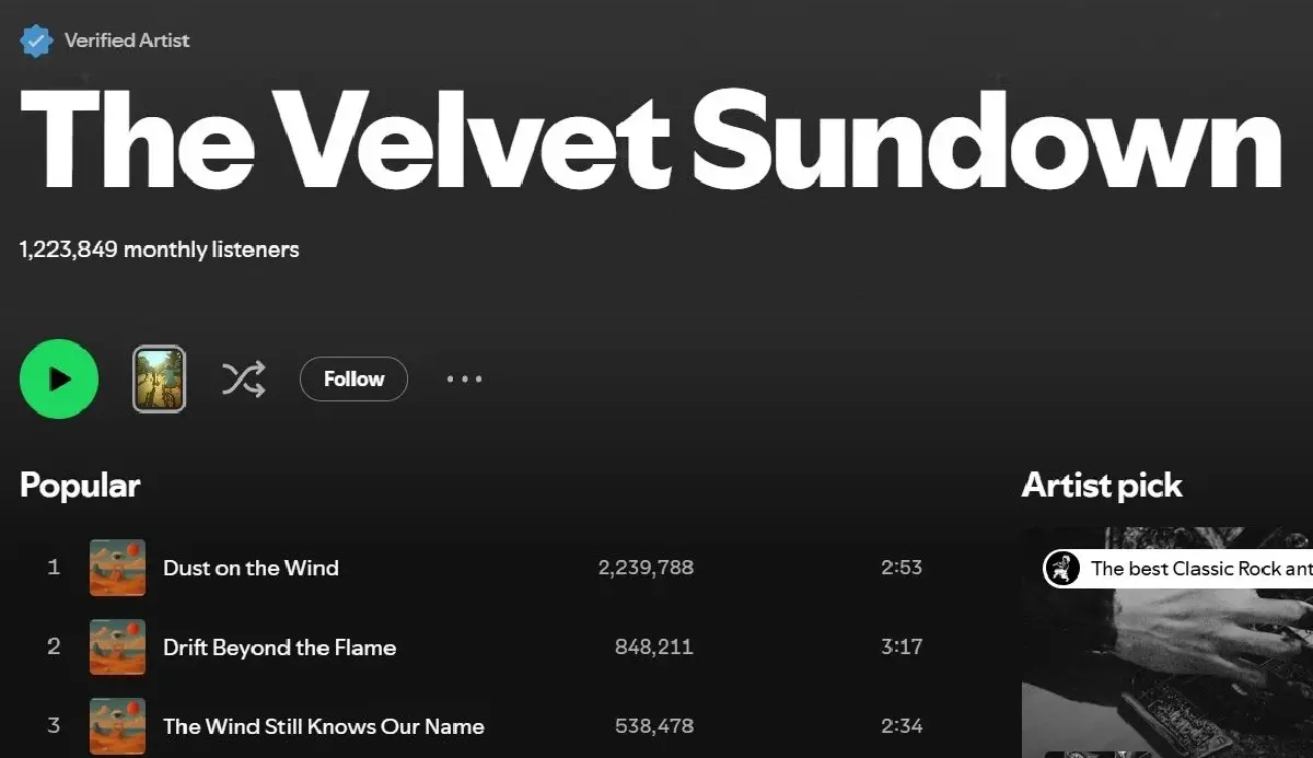 The Velvet Sundown ชวนถกประเด็นป้ายกำกับ หลังเพลง AI ยอดสตรีมทะลุล้านบน Spotify