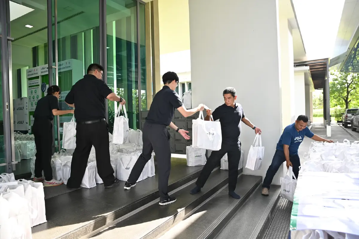 GULF ระดมทีม กัลฟ์อาสา แพ็กถุงยังชีพ 1,000 ชุด มอบให้พี่น้องพื้นที่ชายแดนไทย–กัมพูชา