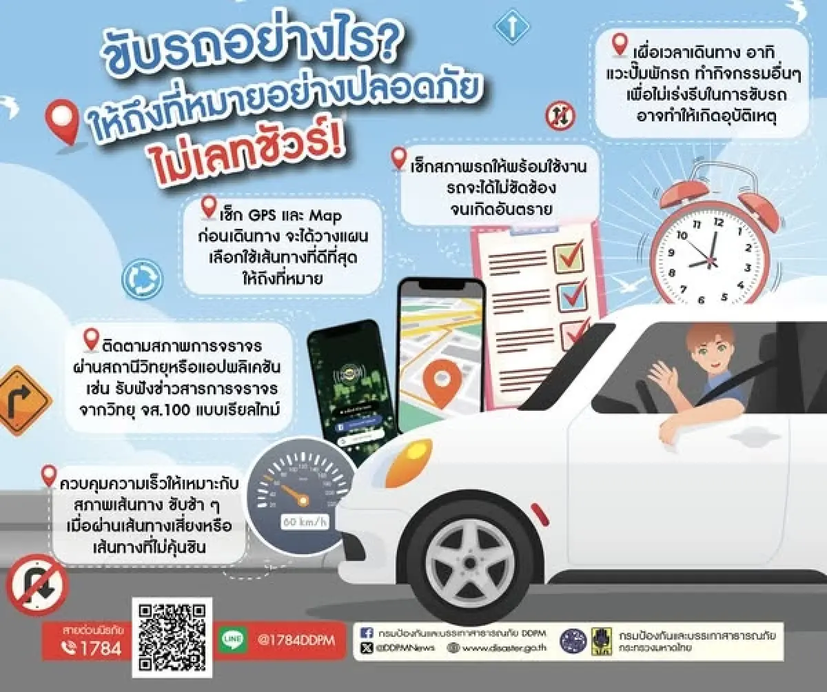 ทริคไม่ลับ! ขับขี่ปลอดภัย ท่องเที่ยว วันหยุดยาว ถึงที่หมายชัวร์