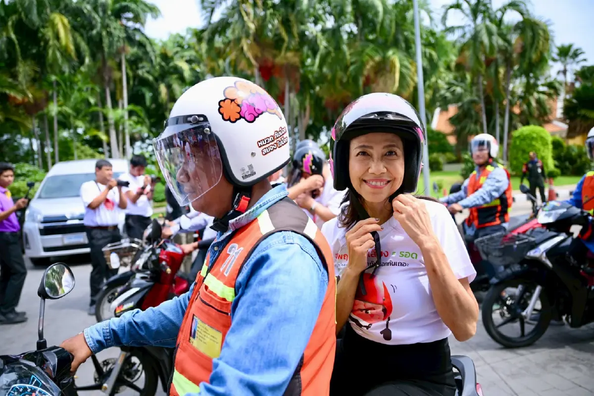 รณรงค์ใหญ่! 'เลิกเสี่ยง = รอด'3 หน่วยงาน ผนึกกำลังสวมหมวกกันน็อก