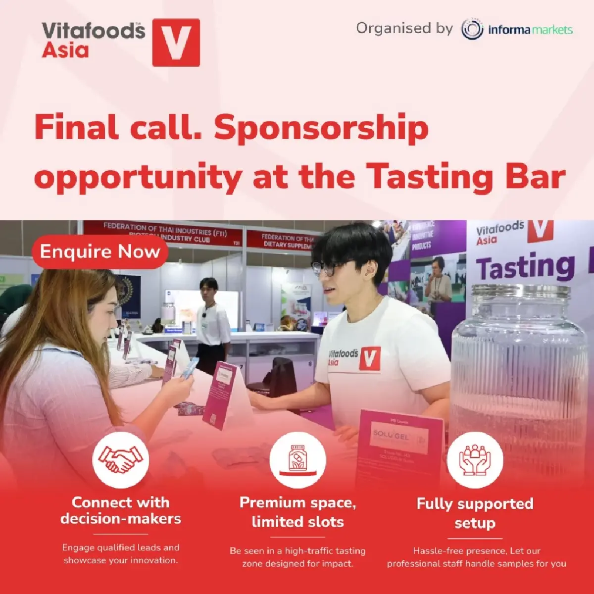 ตลาดเสริมอาหารแตะ 133.6 แสนล้าน ชวนSMEs ร่วม'Vitafoods Asia2025'