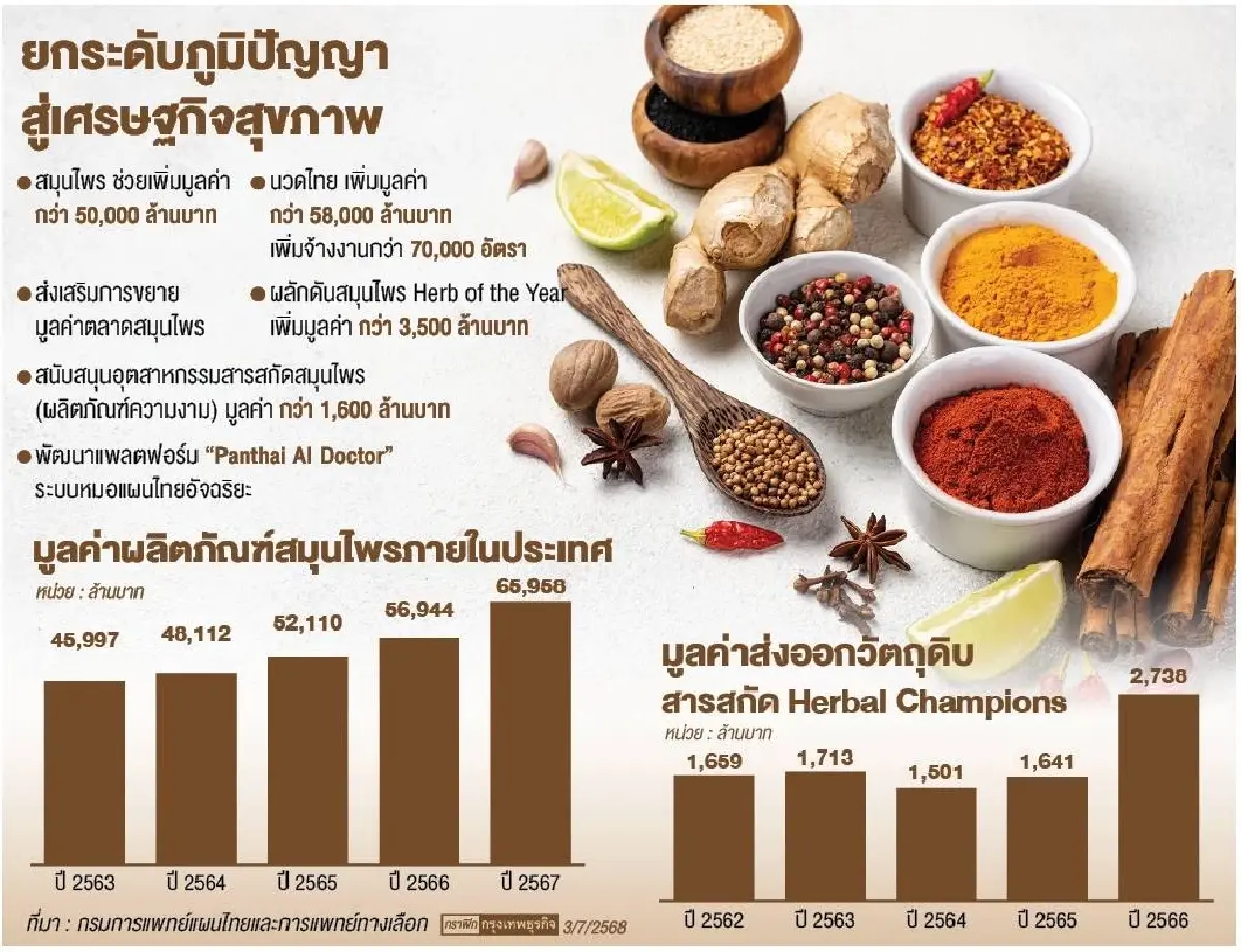 ‘สมุนไพร-นวดไทย’ซอฟต์ พาวเวอร์หมื่นล. ปั้น‘เศรษฐกิจสุขภาพ’สู่เวทีโลก