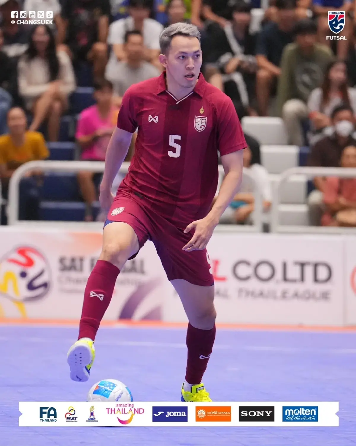 ถ่ายทอดสด 'ทีมชาติไทย พบ ไชนีส ไทเป' ดูฟุตซอลสด Continental Futsal