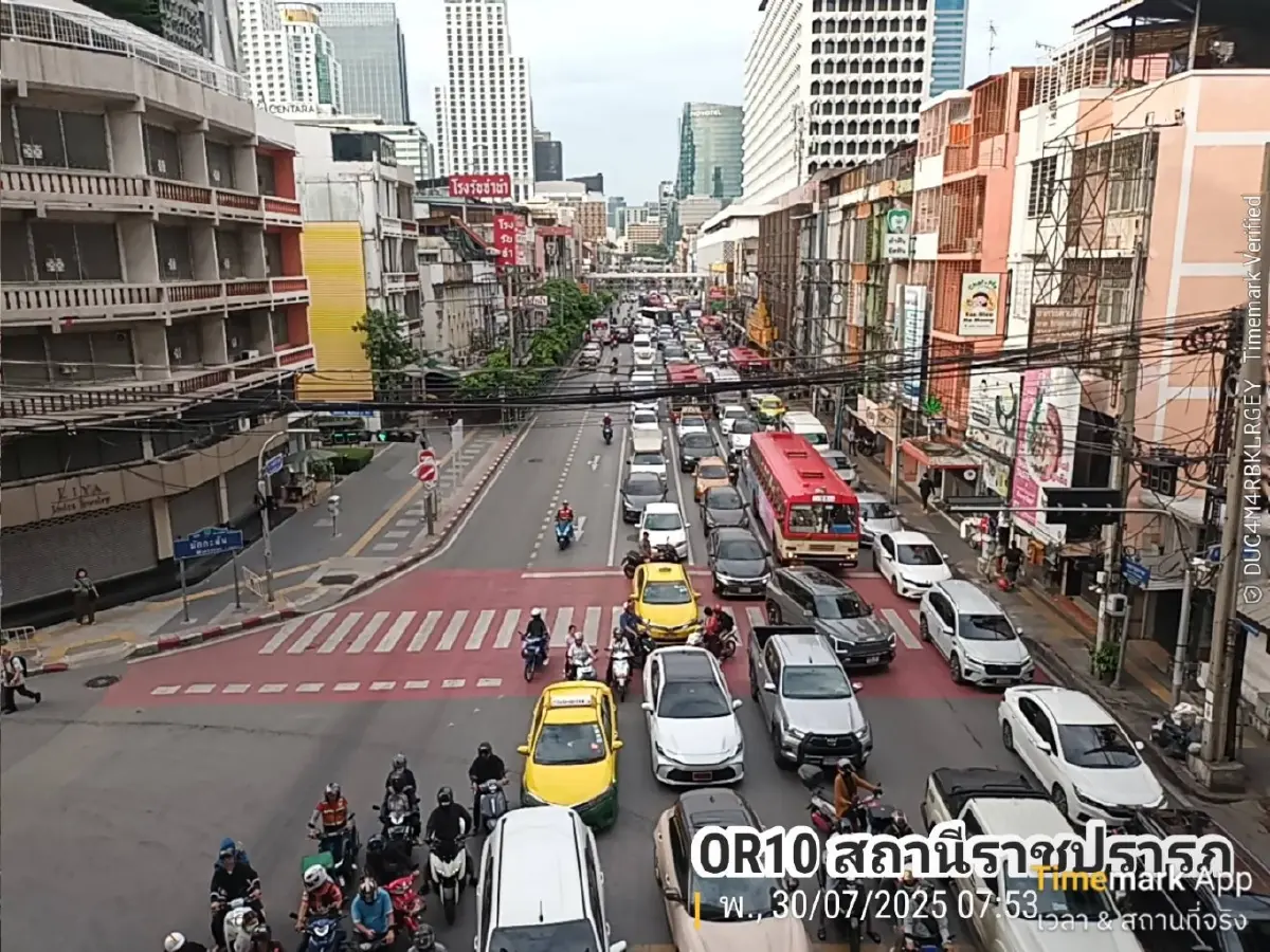 กระทบคนกรุงเทพ ปิดถนน เบี่ยงจราจร ถนนราชปรารภ สร้างกำแพงกันดิน
