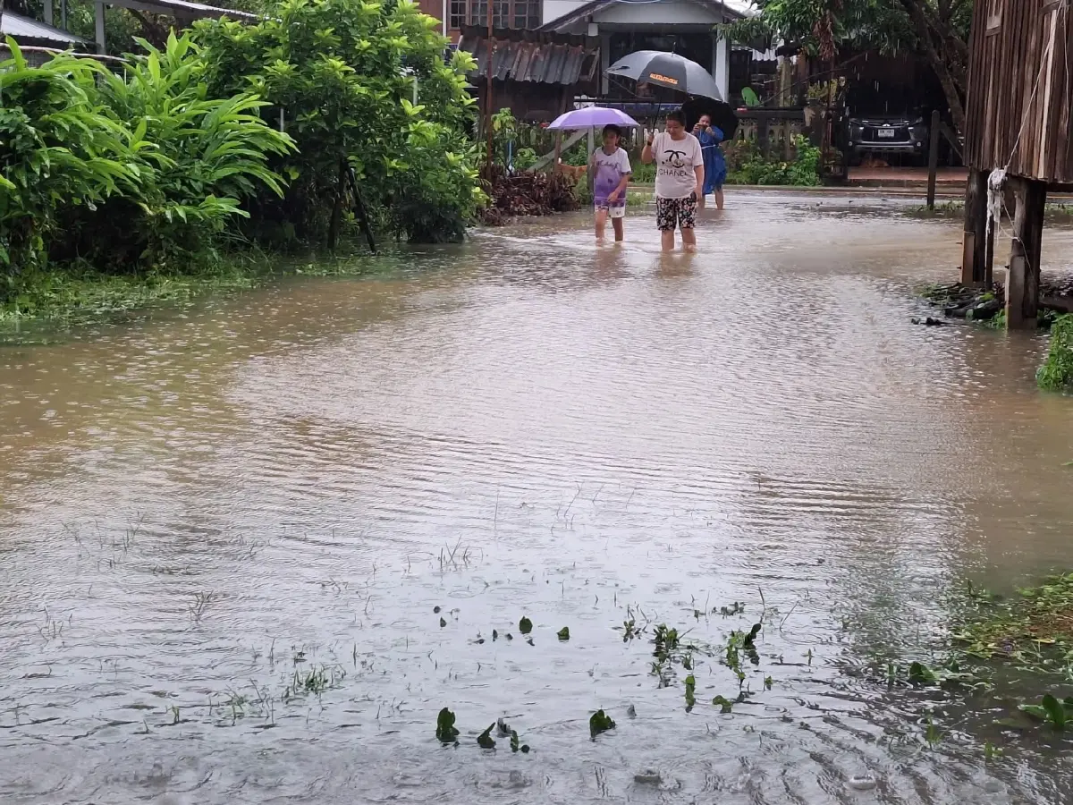 น่านวิกฤต ฝนตกหนัก น้ำน่านทะลักล้นตลิ่ง 4 ซม เตือน 7 ชม. ถึงตัวเมือง