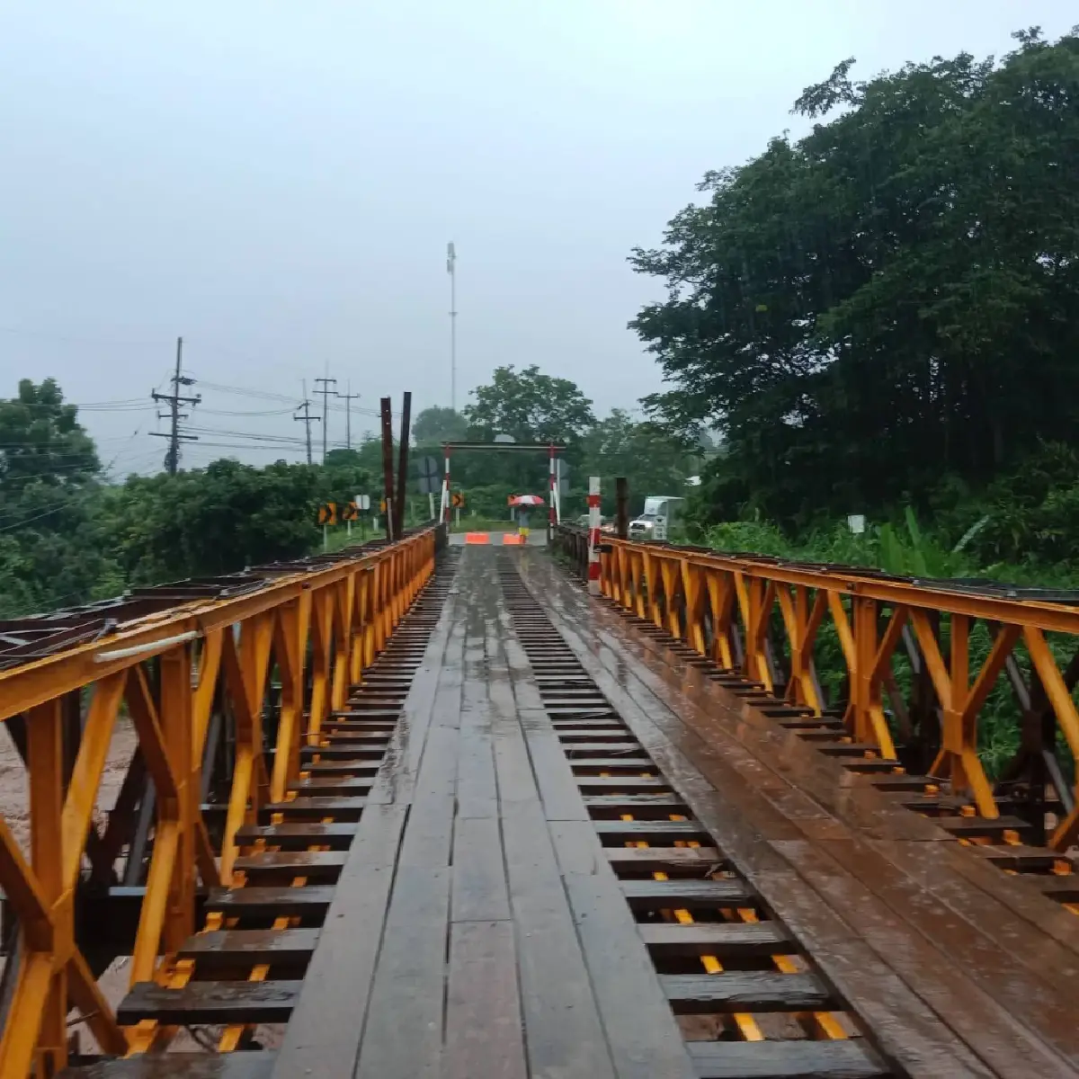 สะพานขาดแล้ว บ้านปางค่า-เชียงราย น้ำท่วมหนัก แจ้งปิดถนนสาย 1155
