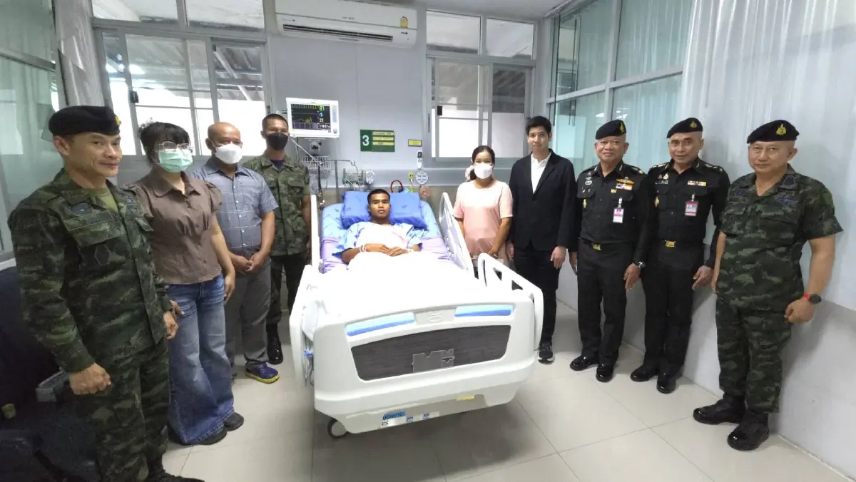 GULF มอบเงิน 1.2 ล้าน ช่วยเหลือทหารเหยียบกับระเบิด ขณะลาดตระเวนที่ช่องบก