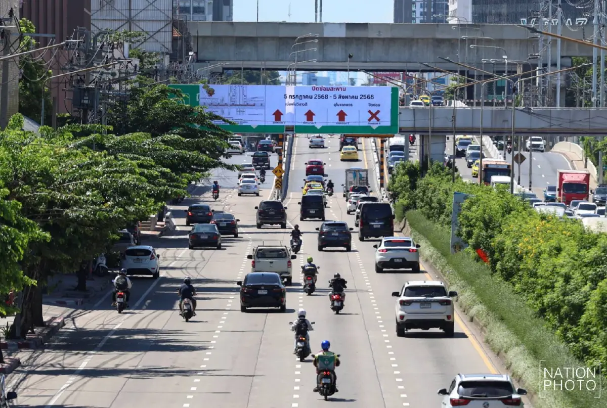 เริ่มวันนี้! ปิด \'สะพานข้ามแยกบางเขน\' 1 เดือน ซ่อมรอยต่อชำรุด