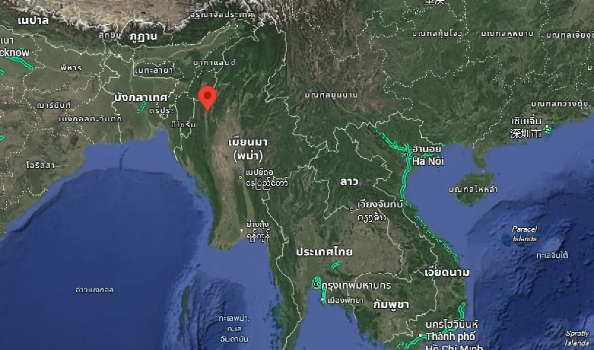 ด่วน เมียนมาแผ่นดินไหวครั้งใหม่ ขนาด 5.4 แรงสั่นสะเทือนใกล้ไทย