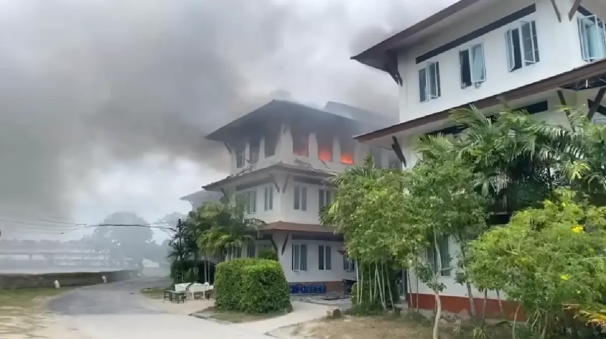 ไฟไหม้ตึกหอพักนักเรียน วิทยาลัยอาชีวศึกษาภาวนาโพธิคุณ เกาะสมุย