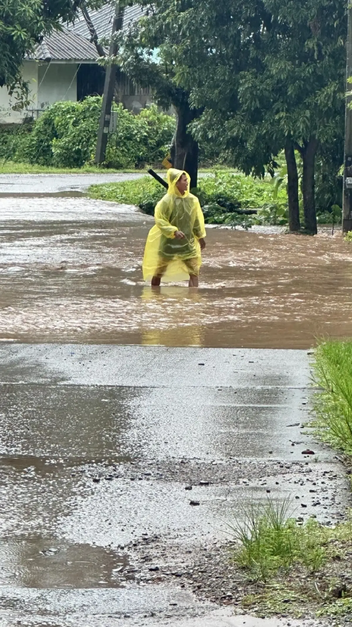 พายุโซนร้อนรุนแรงคาจิกิ ถล่มแพร่ น้ำท่วมหลายจุด ประกาศปิดถนน