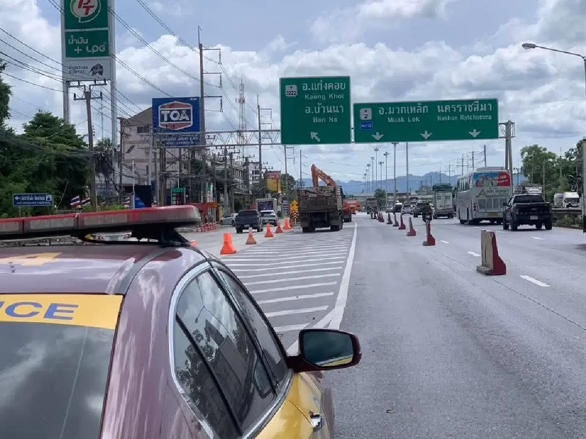 เป็นเรื่อง เดินทางไปอีสาน เช็ก ปิดถนนมิตรภาพ 15 วัน ขาออก กทม. 1 ช่อง