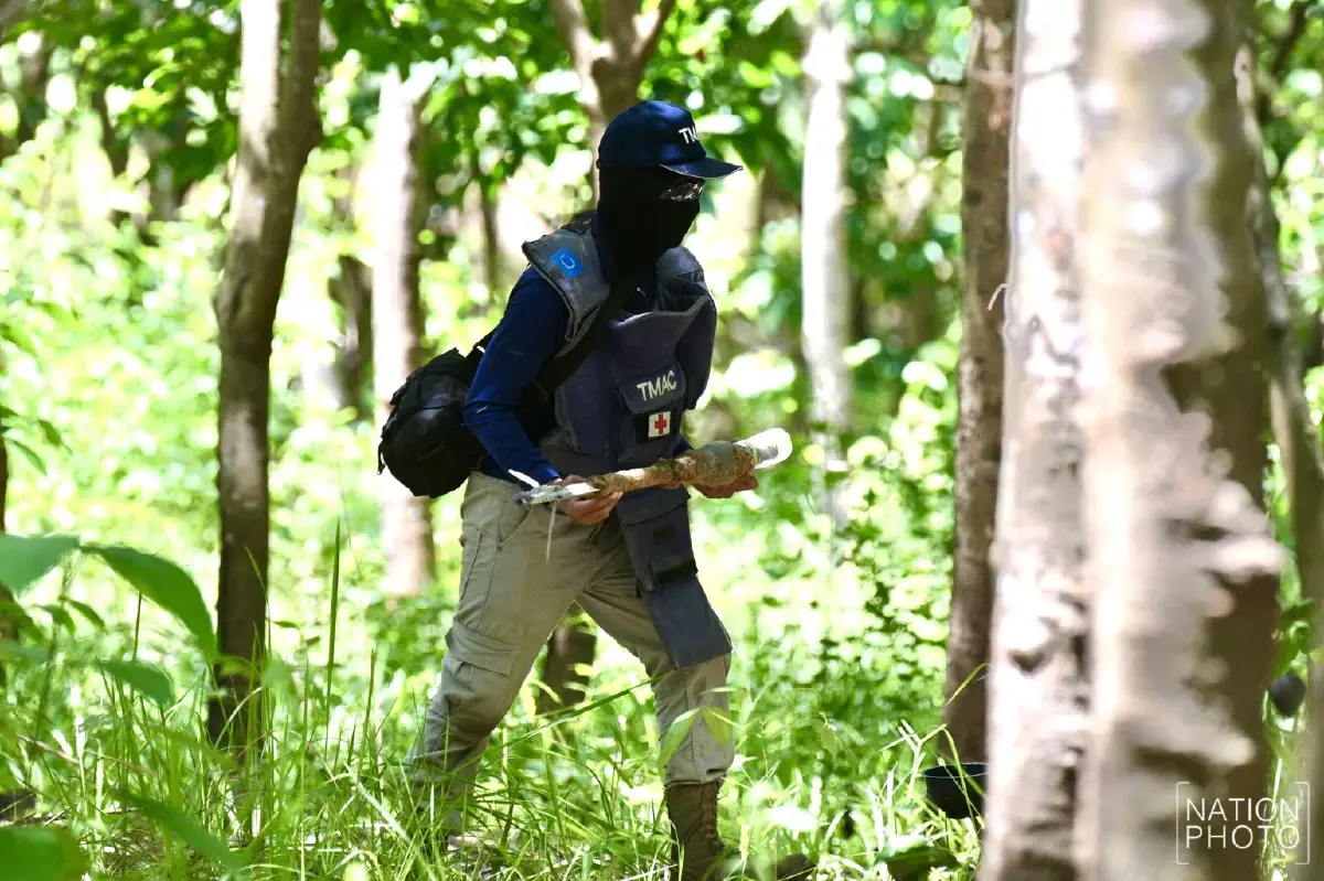 อัปเดต EOD เก็บกู้ระเบิด RPG เพิ่ม 7 ลูก ตกสวนยาง อ.พนมดงรัก จ.สุรินทร์