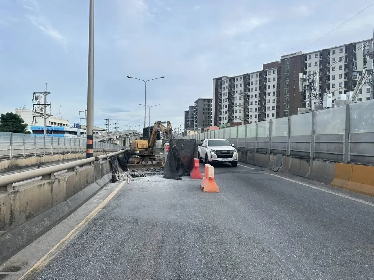 งานเข้า ปิดถนนแจ้งวัฒนะ 16 วัน เบี่ยงจราจร สะพานข้ามวงเวียนบางเขน