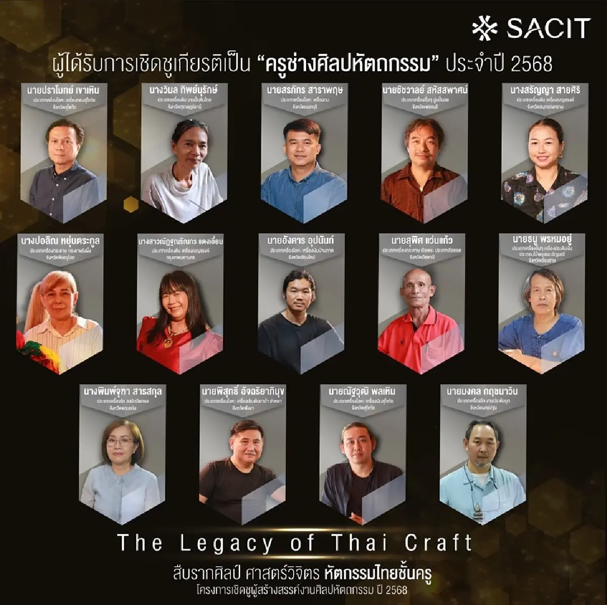 ประกาศรายชื่อ ‘ครูศิลป์-ครูช่างฯ-ทายาทฯ’ หัตถศิลป์ไทย ปี 68