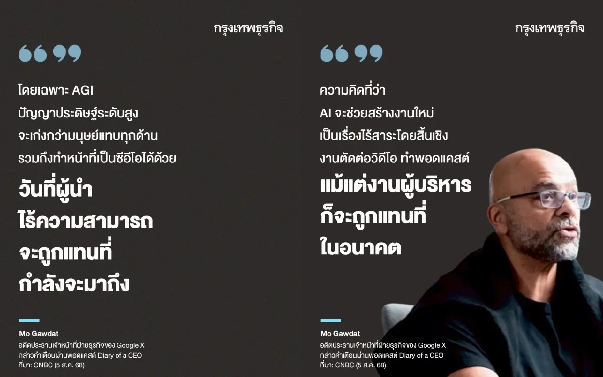 อดีตผู้บริหาร Google X เตือนแรง AI ไม่สร้างงานใหม่ มีแต่จะแย่งงาน
