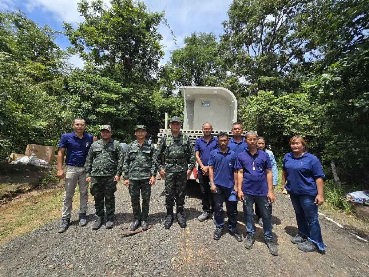 น้ำใจคนไทย! Pros Concrete มอบ 'ห้องน้ำสำเร็จรูป' ให้ทหารแนวหน้า