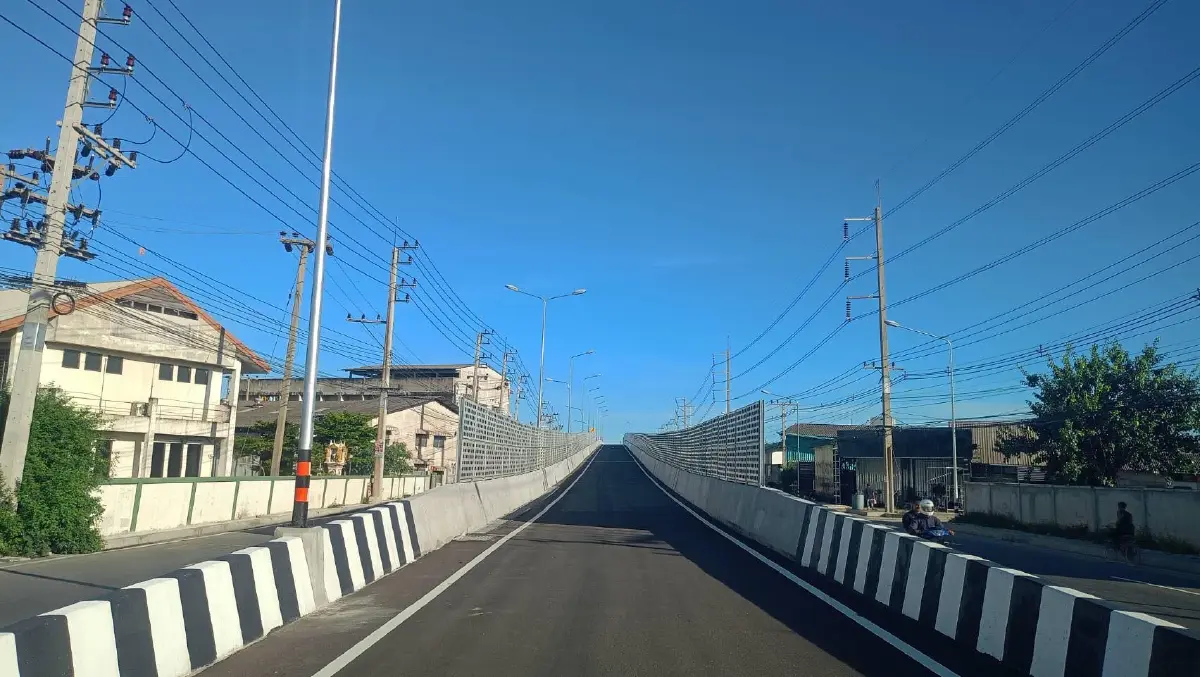 เปิดแล้ว! ทางแยกต่างระดับบ้านแพ้ว แก้ปัญหารถติดพระราม 2