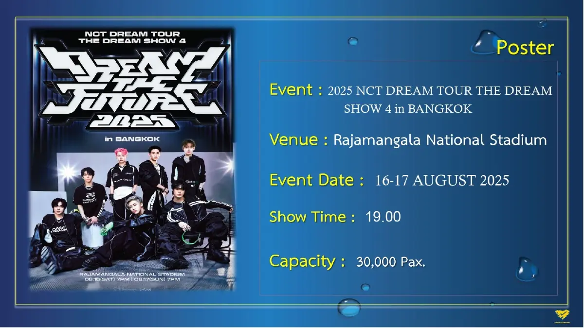 เช็กเส้นทางรถติด มีคอนเสิร์ตวันนี้ 'น้องดรีม' NCT DREAM ที่ราชมัง