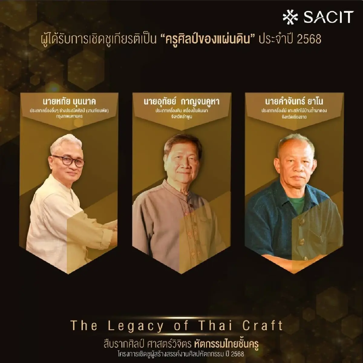 ประกาศรายชื่อ ‘ครูศิลป์-ครูช่างฯ-ทายาทฯ’ หัตถศิลป์ไทย ปี 68