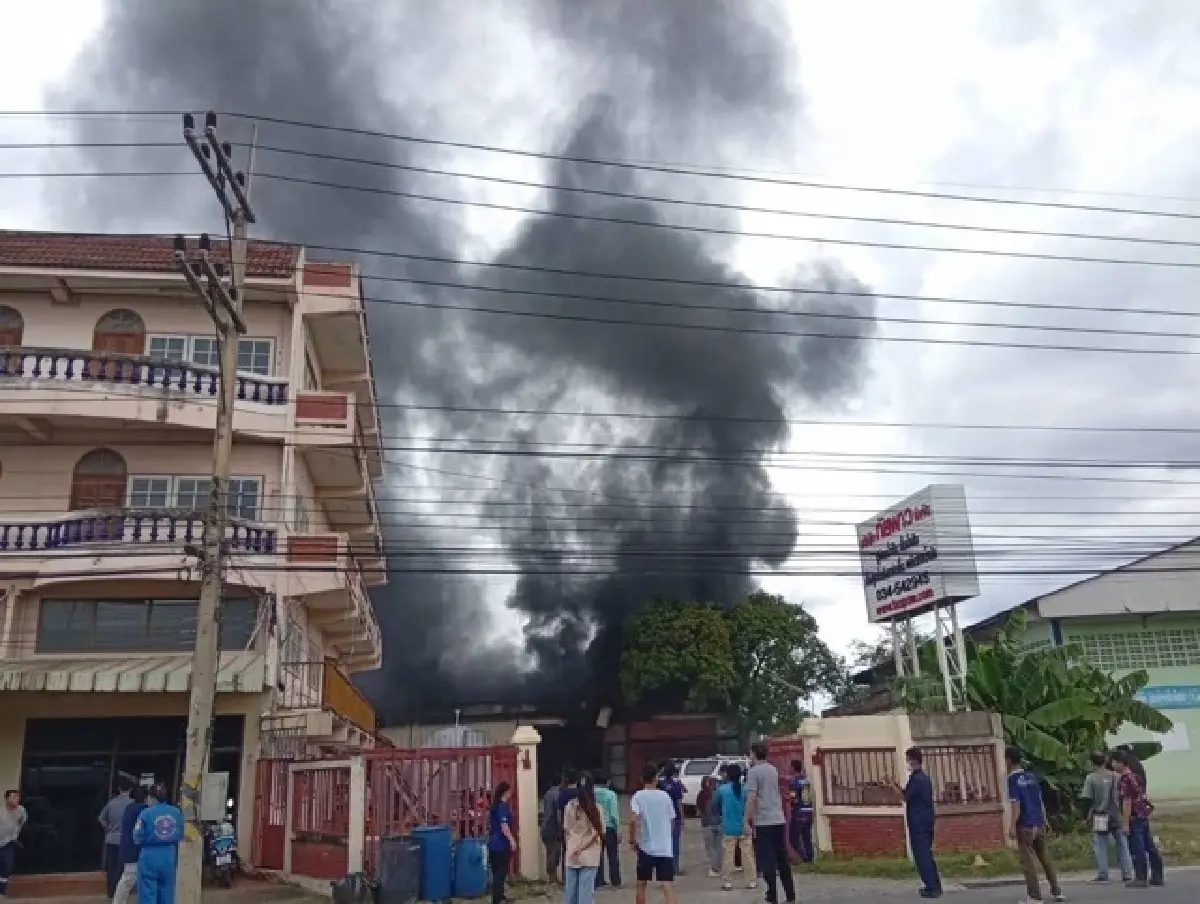 ถังน้ำมันระเบิด พื้นที่ จ.กาญจนบุรี เสียชีวิต 1 ศพ บาดเจ็บ 2 ราย