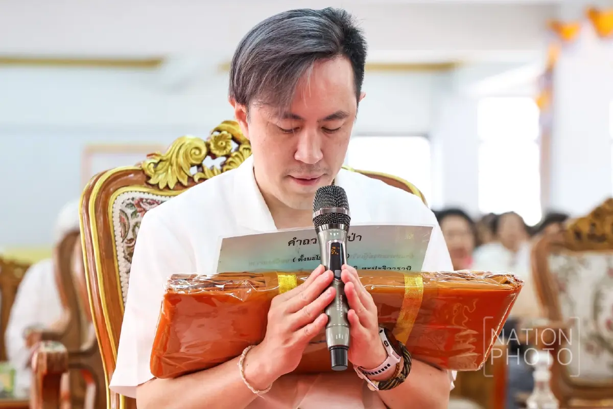 'ฉาย บุนนาค' นำทีมเนชั่น ทอดผ้าป่าสามัคคี สร้าง โกเมศไตรรัตนเจดีย์