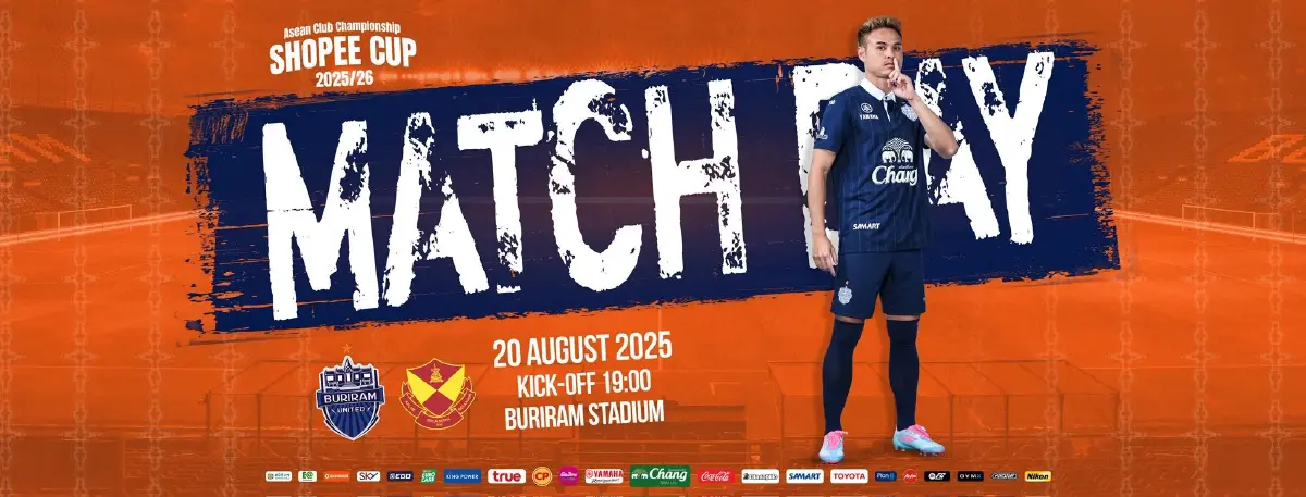 ถ่ายทอดสด \'บุรีรัมย์ ยูไนเต็ด พบ เซลังงอร์ เอฟซี\' ดูบอลสด Shopee Cup