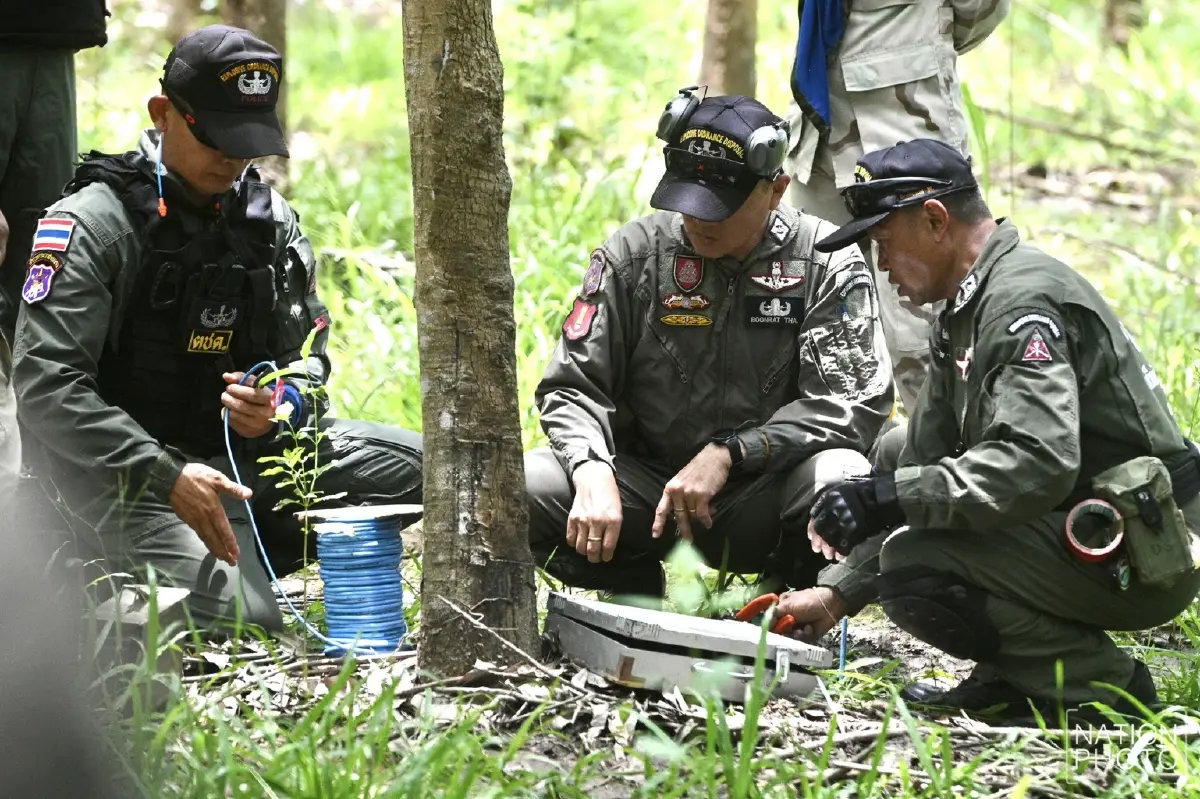 อัปเดต EOD เก็บกู้ระเบิด RPG เพิ่ม 7 ลูก ตกสวนยาง อ.พนมดงรัก จ.สุรินทร์