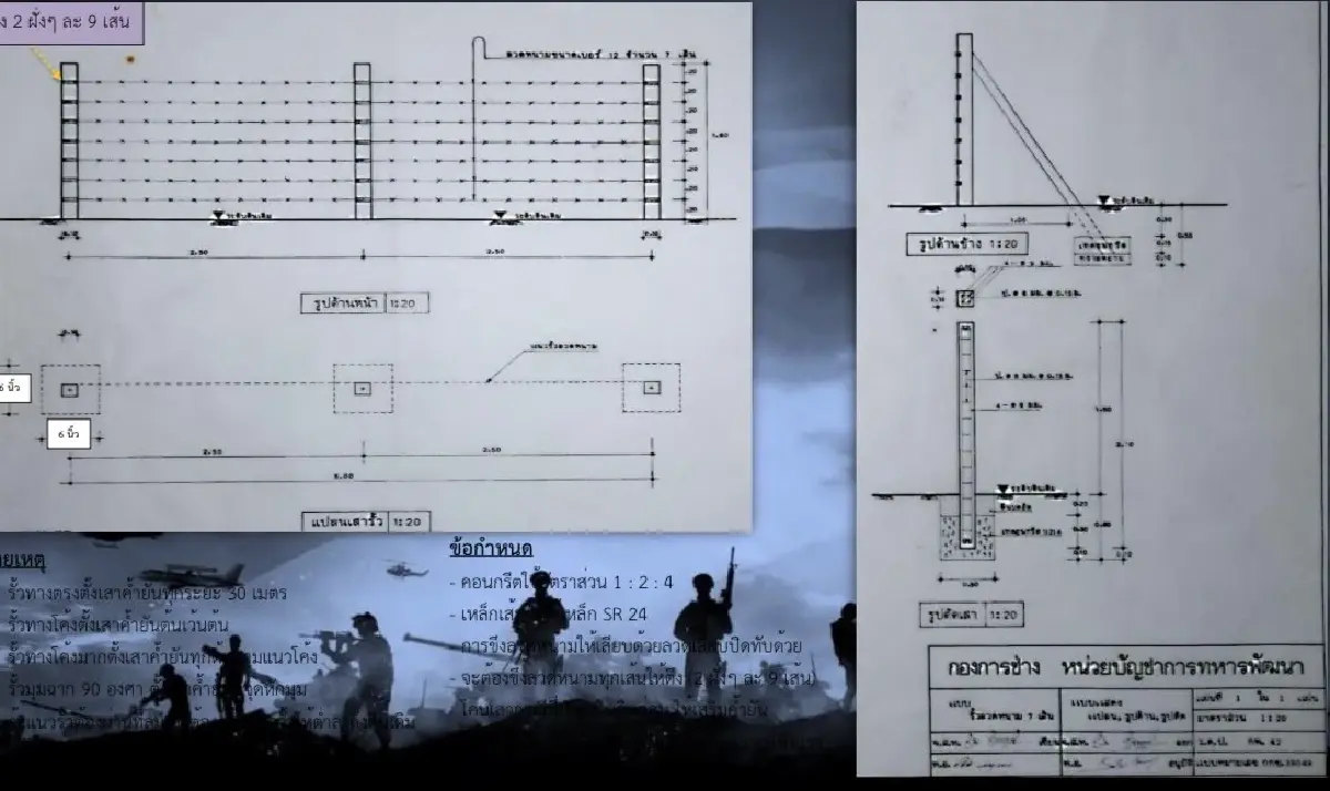 กองทัพไทย เปิดแผนสร้างรั้วกั้นสระแก้ว-กัมพูชา 2 ช่วง  6.5 กม. และ 17.1 กม.