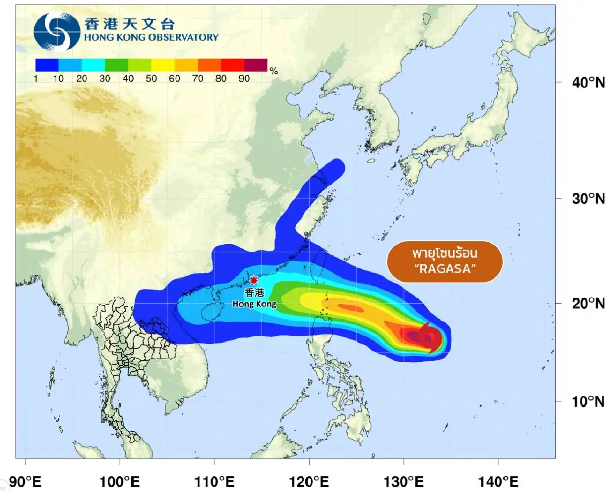 อัปเดต เส้นทางพายุ "รากาซา" พายุโซนร้อน ลูกใหม่ จ่อเคลื่อนเข้าไทย