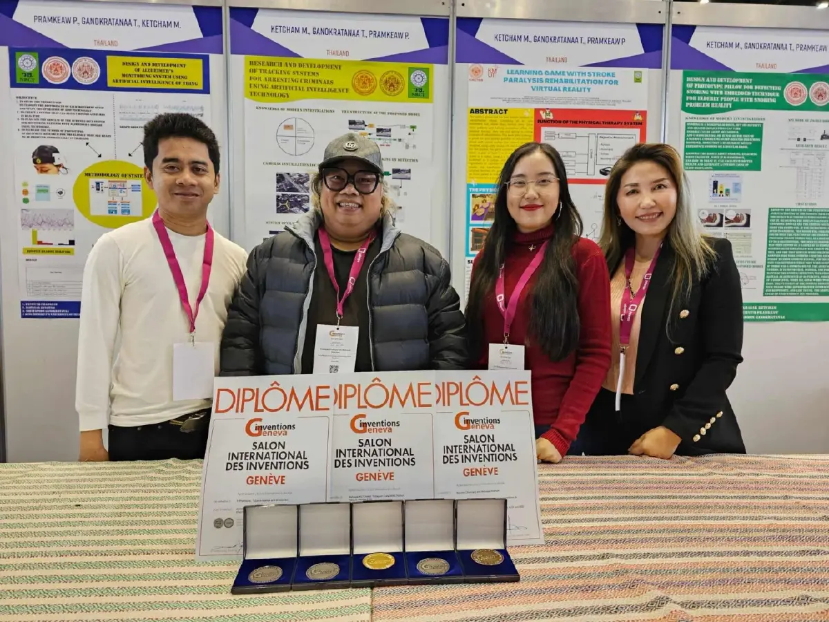 ใครกรนต้องรู้! มจธ. พัฒนา ‘หมอนรองคออัจฉริยะ’ สั่นเตือนก่อนคุณหยุดหายใจ