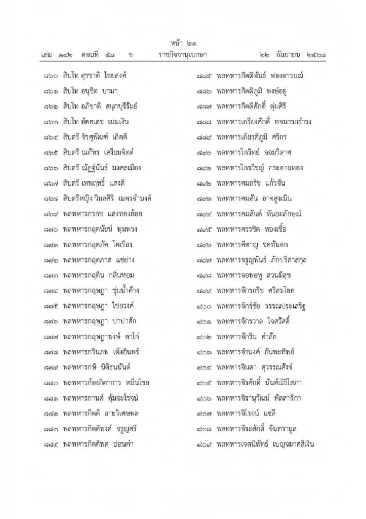 เปิด 1,803 รายชื่อ 'ในหลวง' พระราชทาน ‘เหรียญราชการชายแดน’ มีชื่อ 'อนุทิน'