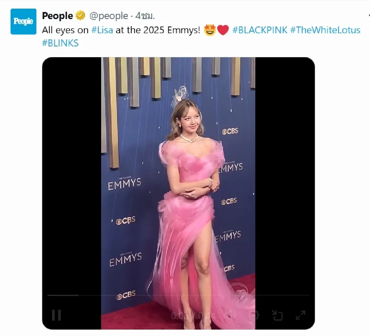 ครั้งแรกในงาน Emmy Awards ‘ลิซ่า’ ติดโผแต่งกายยอดเยี่ยมหลายสำนัก