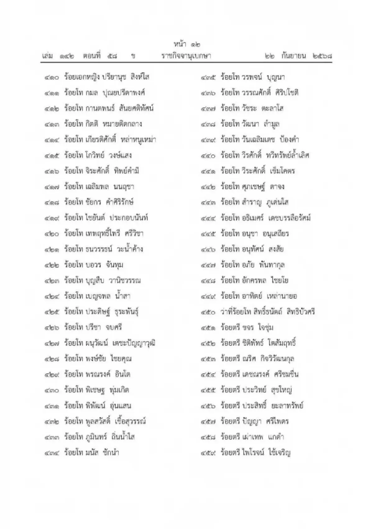 เปิด 1,803 รายชื่อ 'ในหลวง' พระราชทาน ‘เหรียญราชการชายแดน’ มีชื่อ 'อนุทิน'