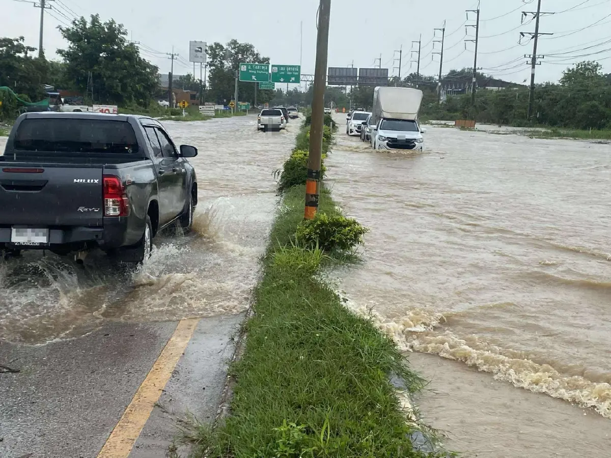 น้ำป่าซัดท่วม อ.วังสะพุง จ.เลย ระดับน้ำขึ้นเร็วมาก 4 หมู่บ้านอ่วม